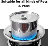 Gas Stove Cover Disk-Windshield Bracket Gas Stove Energy Saving Cover Disk Fire Reflection Windproof Stand(Pack of 2)